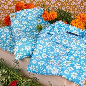 Big Bud Press Pantry Button-Up Blue Daisy Size Small (sample sale, limited run)